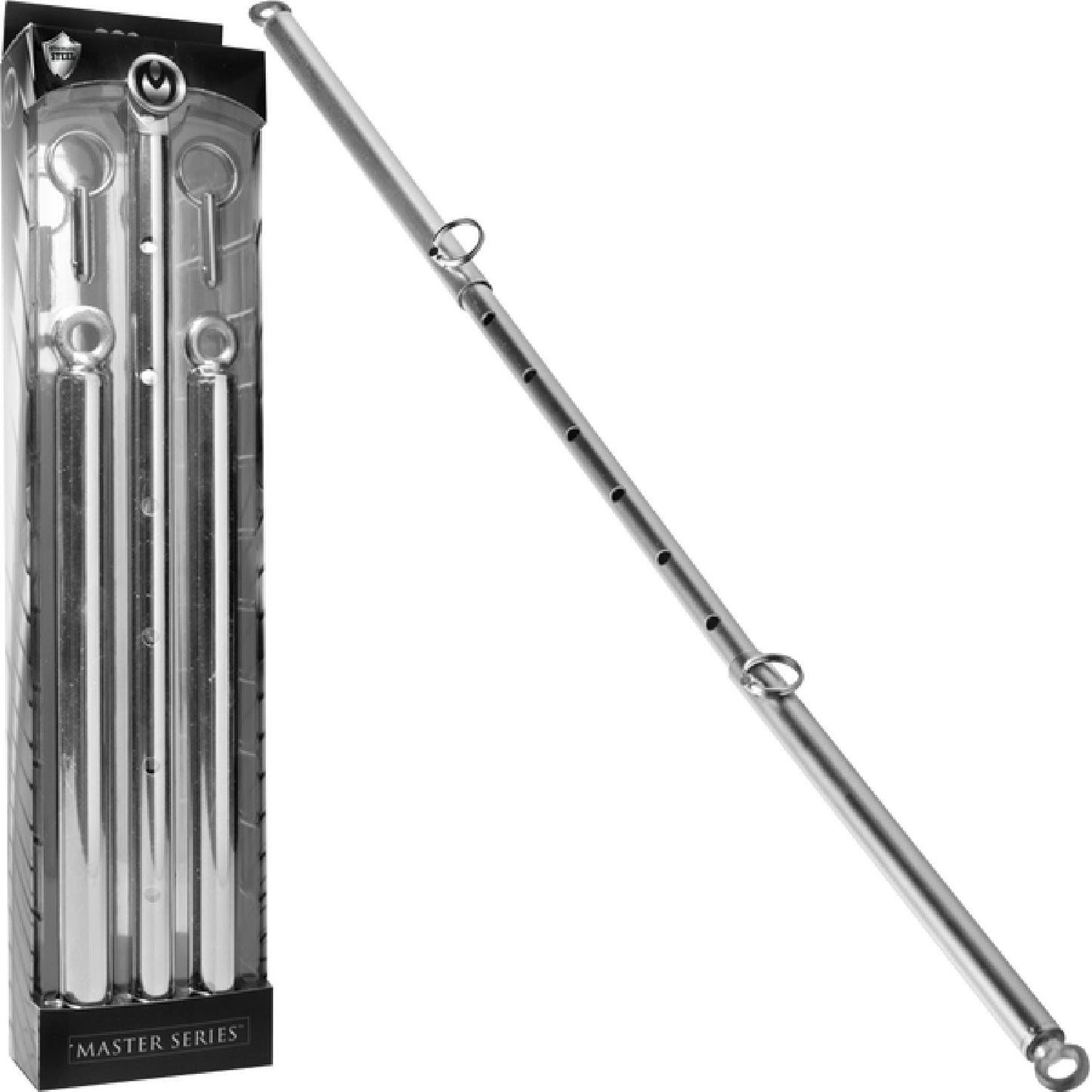 Adjustable Steel Spreader Bar – Durable Steel BDSM Accessory with Eyebolts
