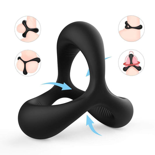 Ava - Erection Enhancing Penis Ring Black Penis Rings