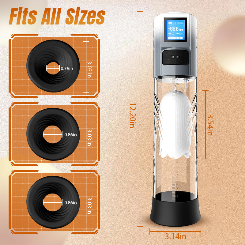 Acmejoy - Robert 2 IN 1 Powerful Vibrating Masturbator Penis Pump with Manual Mode Penis Pumps