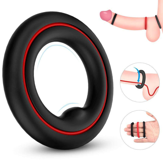 Luna - 1.5 Inch Cock Ring Black Penis Rings