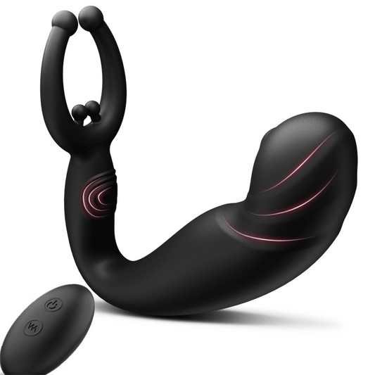 Rainstorm - Bead Massage Multifunctional 9 Vibrating Prostate Anal Plug Solo Male Prostate Massager Black Anal Toys