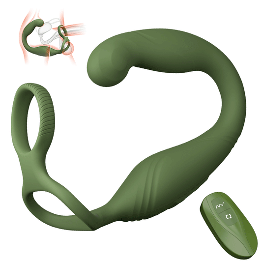 Warrior - C-Shaped 10 Swinging Vibrations Prostate Massager for Men Couple Gay Anal Toys
