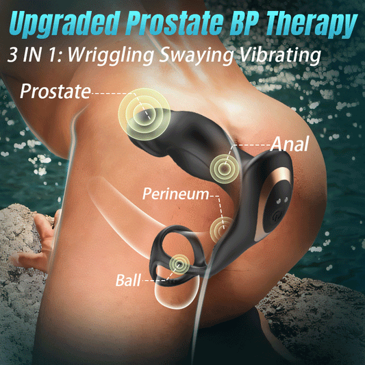 Blossom - 9 Wriggling Swaying Male Prostate Toy with Cock Ring Anal Toys