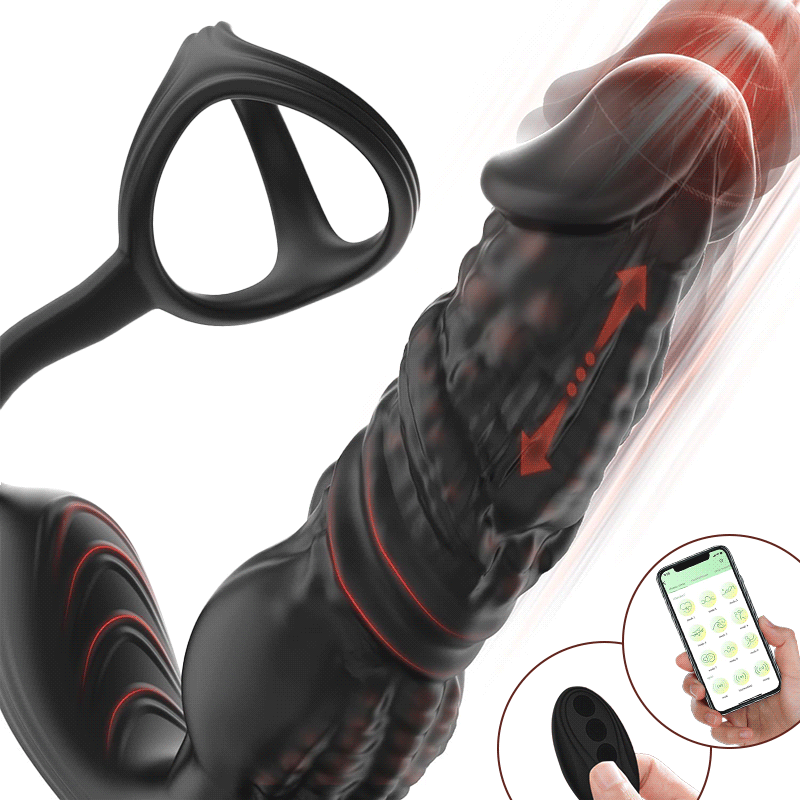 Leonidas – Upgrade Fast Thrusting 6-in-1 Prostate Massager with Remote Control and APP Black Anal Toys