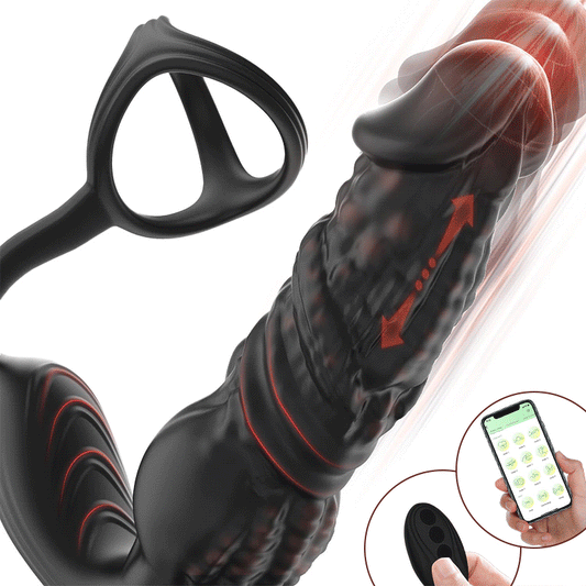 Leonidas – Upgrade Fast Thrusting 6-in-1 Prostate Massager with Remote Control and APP Black Anal Toys