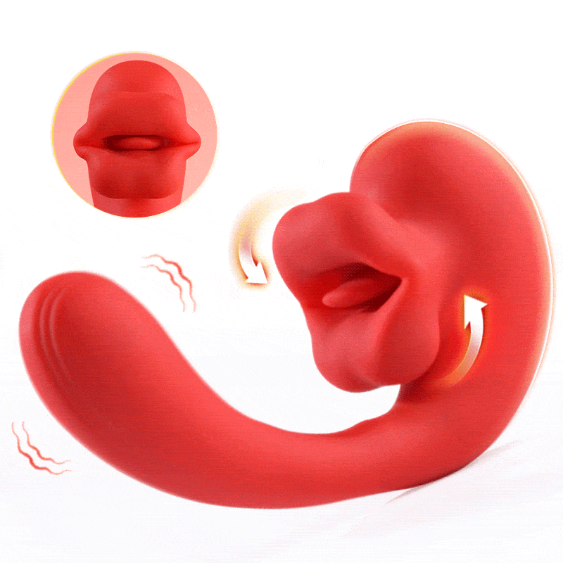 Acmejoy - Tongue Licking Vibrator with 10 Biting Clitoral Stimulators Vibrators