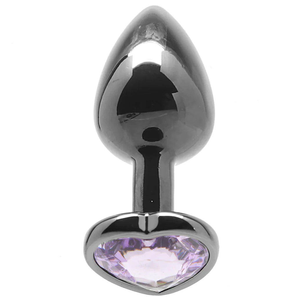 Ouch! Purple Heart Gem Plug in Small Anal Sex Toys > Butt Plugs