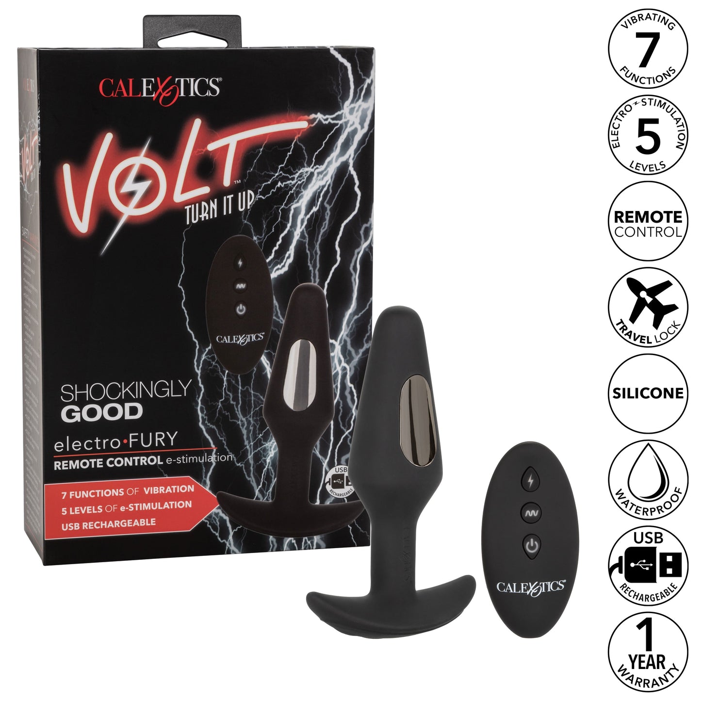 Volt Electro-Fury Remote Control Electro-Stimulation Probe Massager