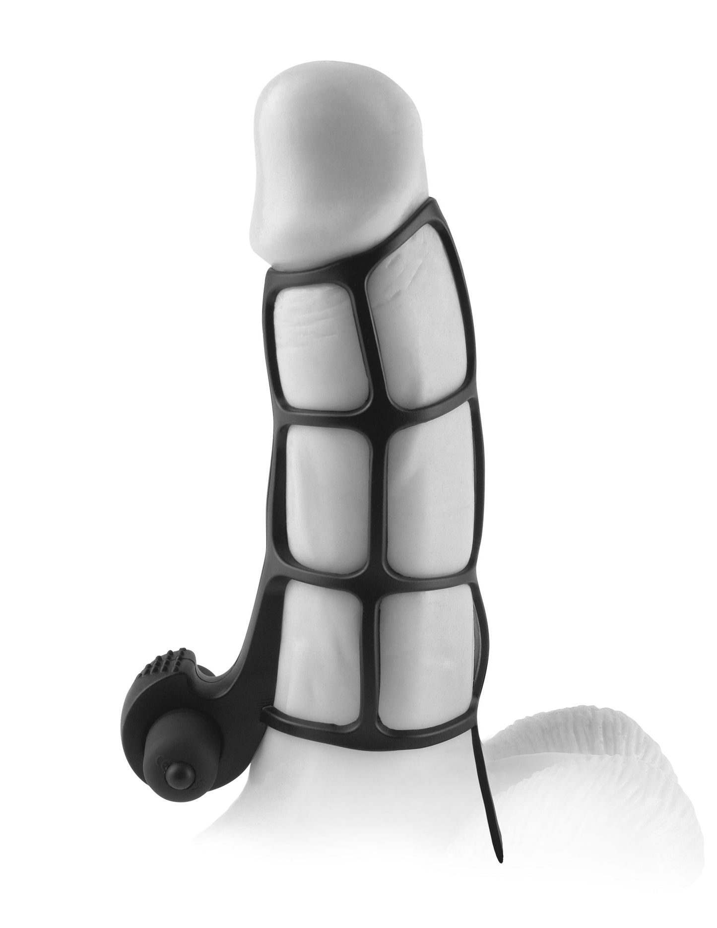 Deluxe Silicone Power Cage Erection Enhancer in Black