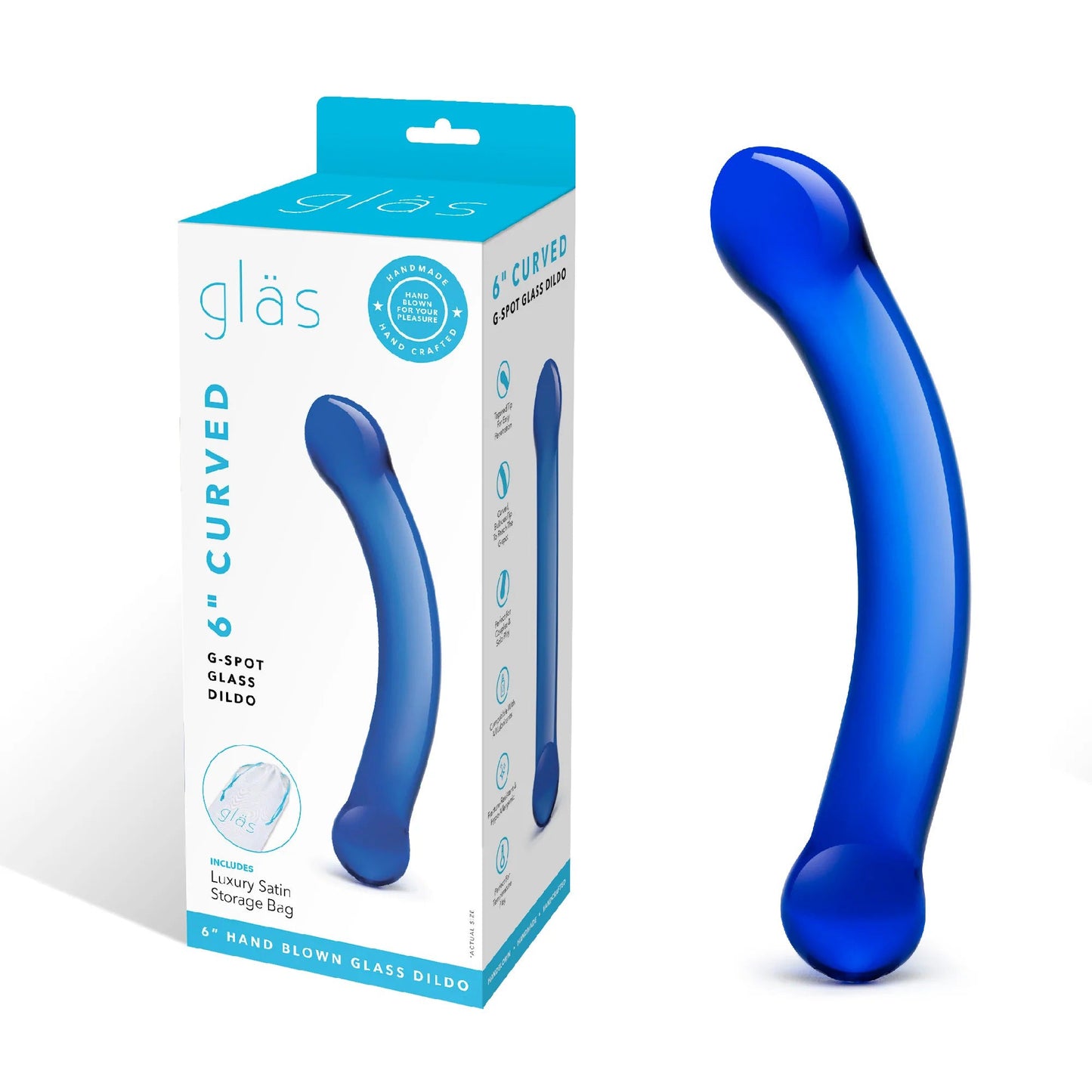 Glas 6 Inch Curved G Spot Dildo