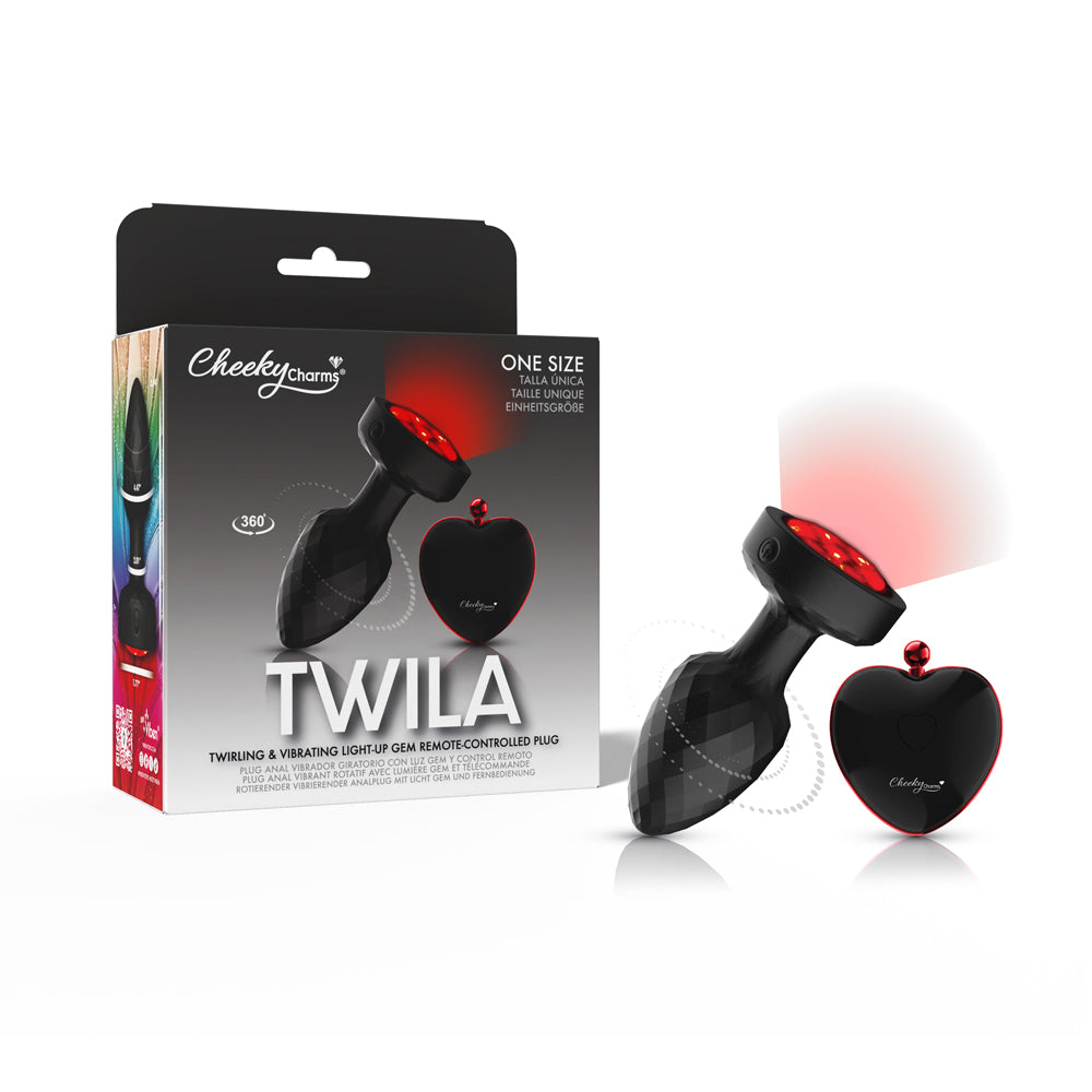 Cheeky Charms Twila – Light-Up Rotating Vibrating Anal Plug with Remote