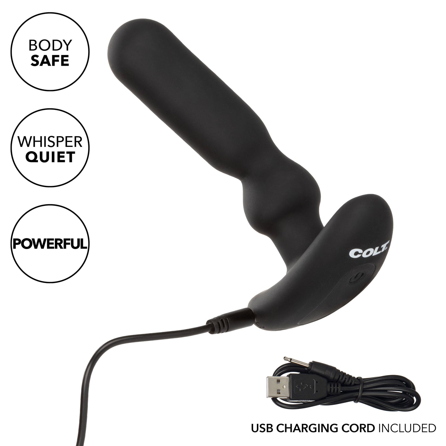 Colt Anal-T Black Flexible Vibrating Probe with 10 Intense Functions