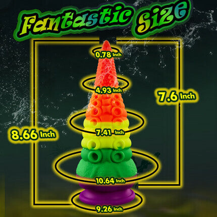 Orlagh 8.66 Inch Rainbow Dildo with Suction Cup Dildos