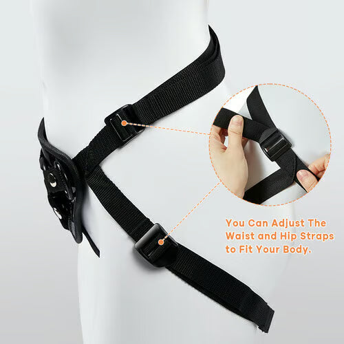 Acmejoy - Adjustable Strap-On Harness with Two Different Sizes O-rings Lube & Essential