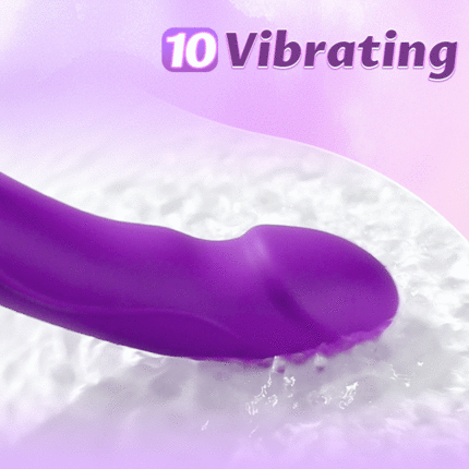 Loria - for Couples 10 Tapping & Vibrating G-spot Clit Stimulator Strapless Double-ended Remote Control Dildo Vibrators