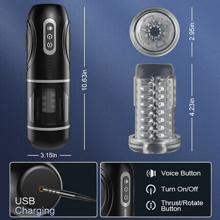 Chainsaw - Telescopic Rotation Male Stroker Masturbation Cup