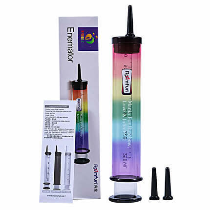 Rainbow - Syringe Anal Douches Anal Cleaner 250 ml Lube & Essential