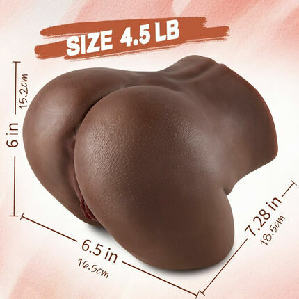 Elowen - 4.5 LBS Chocolate Anal Realistic Butt Male Masturbator Masturbators