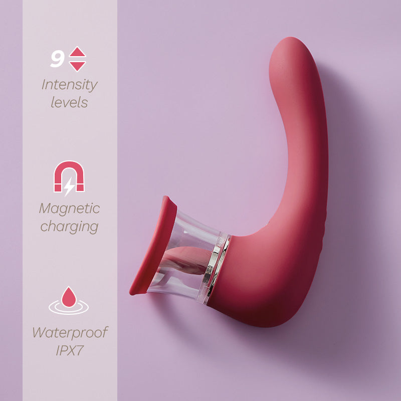 Pacifier Clit Suck & Tongue Lick G-spot Stimulation Vibrator Vibrators