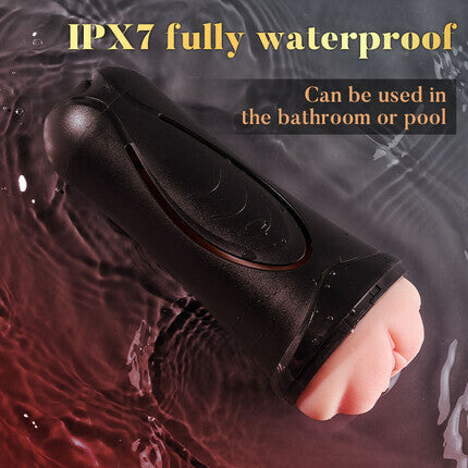 Pressure Palm - 10 Vibrations Realistic Labia Vaginal Pressure IPX7 Waterproof Electric Masturbator Stroker Masturbation Cup