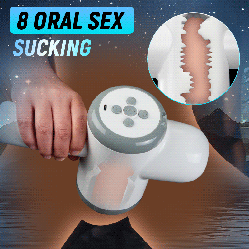 Acmejoy - Automatic Lubrication 8 Thrusting & Sucking Handheld Male Stroker Masturbation Cup