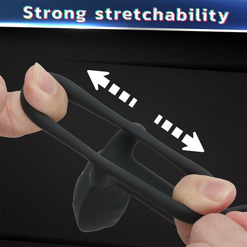 Acmejoy - Couple Use APP Control 10 Vibrating Male Silicone Penis Ring Penis Rings