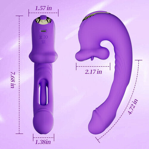 Isolde - Upgraded Mouth-Shaped 3 In 1 Flapping & Biting & Toungue Vibrator Vibrators