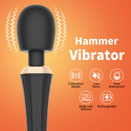 Acmejoy - 5 Frequency 3 Speed Full Body Massage Wand Vibrators Vibrators