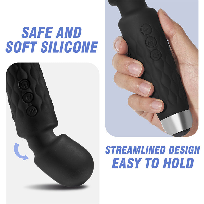 AcmeJoy 8 Speeds 20 Frequencies Vibrating AV Clitoral G-Spot Massager Vibrators
