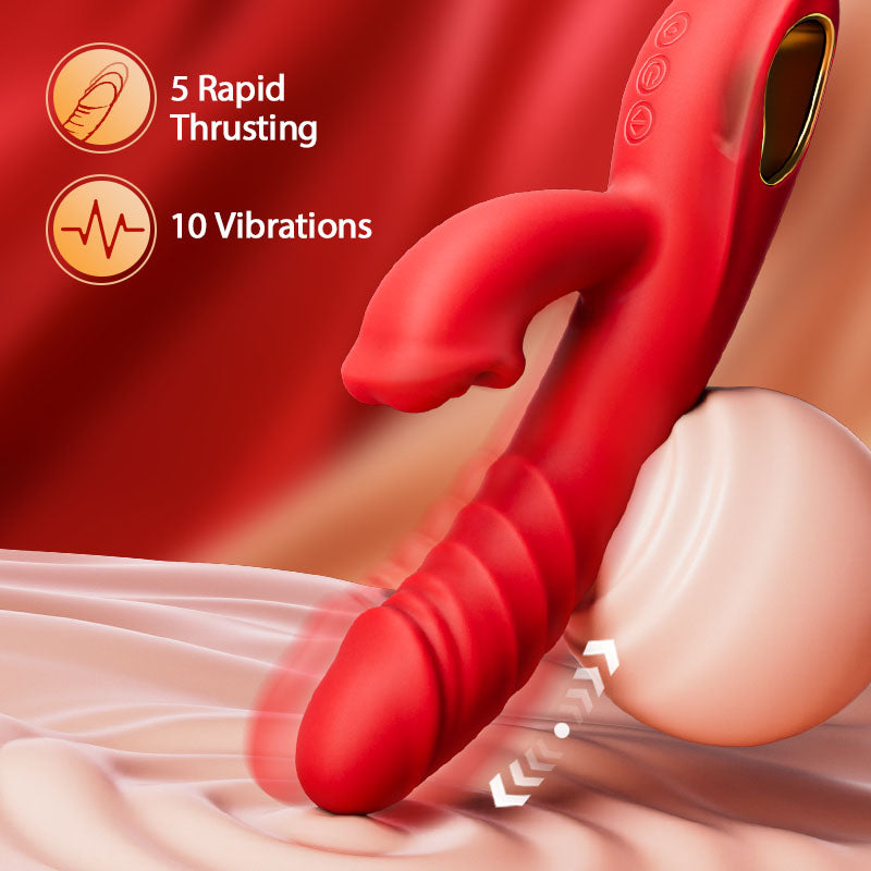 Chloe - 4 In 1 Thrusting & Licking Biting G-spot Vibrator Tongue Clitoral Stimulator Vibrators