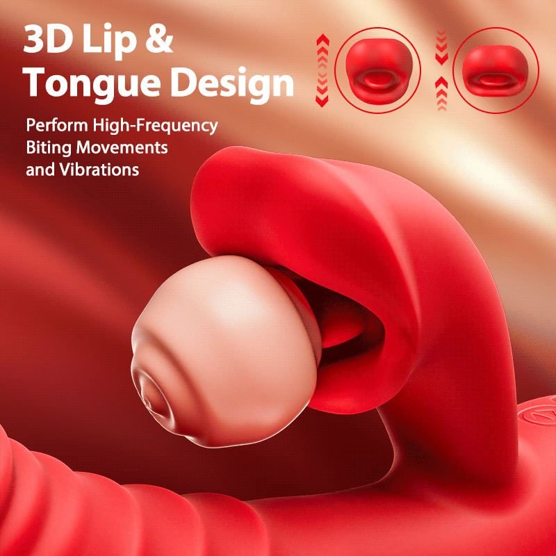 Chloe - 4 In 1 Thrusting & Licking Biting G-spot Vibrator Tongue Clitoral Stimulator Vibrators
