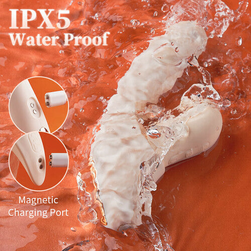 Acmejoy - 4 IN 1 APP Control Thrusting Sucking Heating G-spot Vibrators Detachable Stimulator Vibrators