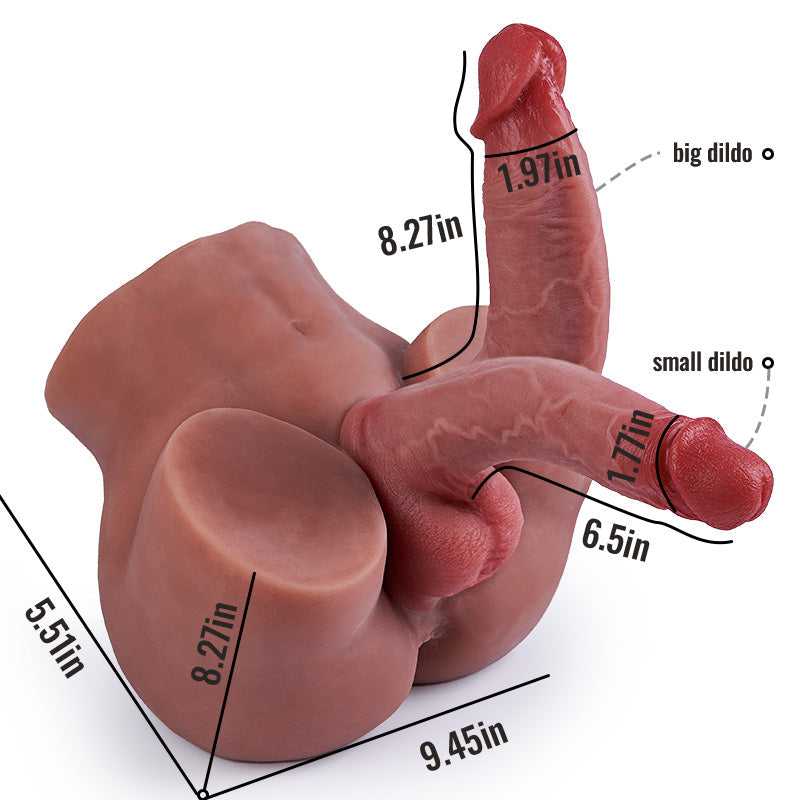 【2 Dildos Available】2 Dildos 6.5in/8.27in Are Removable And Replaceable, Different Lengths And Sizes Masturbators