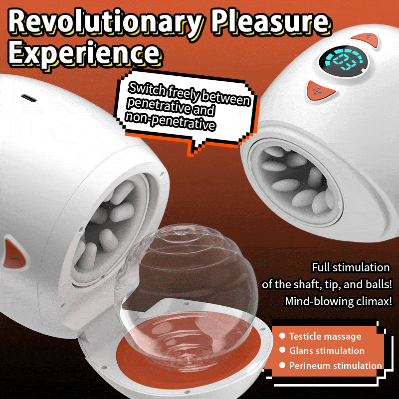 Explorer - Electric Rotating Male Stroker with Piston Thrusting, Glans Vibration & Testicle Massage Masturbation Cup