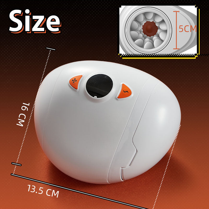 Explorer - Electric Rotating Male Stroker with Piston Thrusting, Glans Vibration & Testicle Massage Masturbation Cup