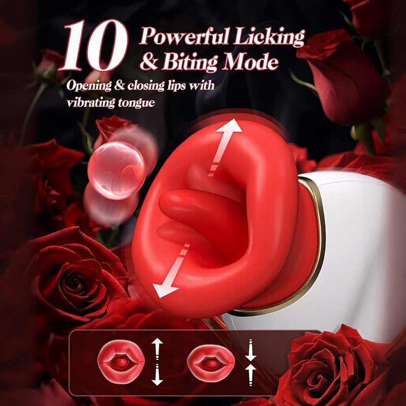 Seraphina - Mouth Tongue 4 In 1 Licking& Biting & Sucking & Vibrating Clitoral Vibrator Vibrators