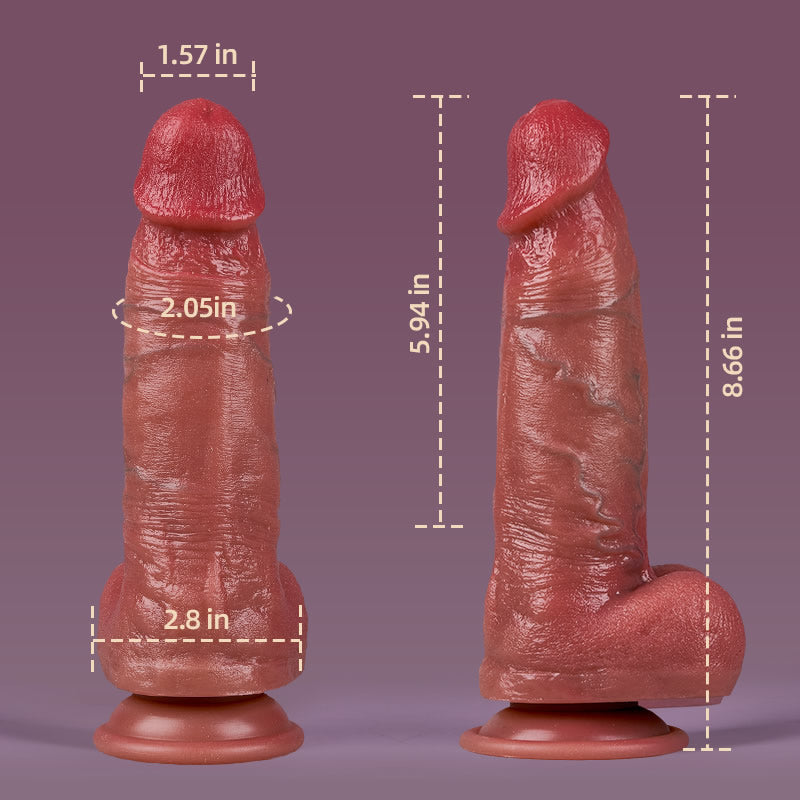 Beckett - 8.66” x 1.57” Big Shot Vibrating Dildo Vibrator Remote Control Adult Sex Toys Dildos