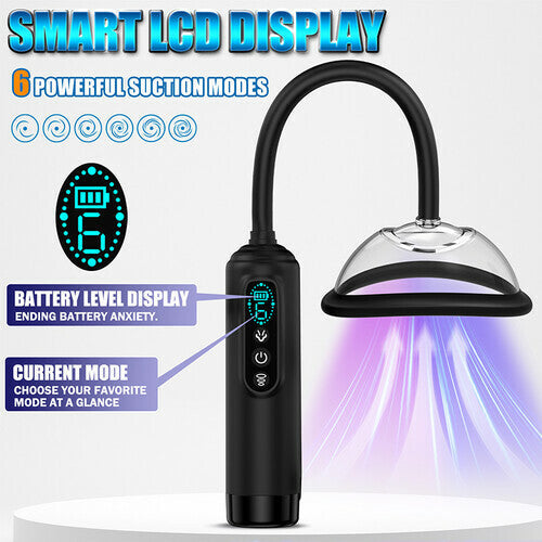 Acmejoy - Automatic Vacuum Nipple Pump & Vagina Pussy Pump With 5 Cups Vibrators
