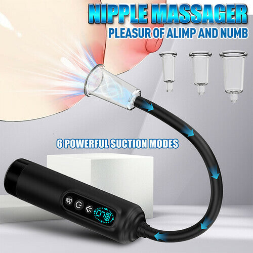 Acmejoy - Automatic Vacuum Nipple Pump & Vagina Pussy Pump With 5 Cups Vibrators