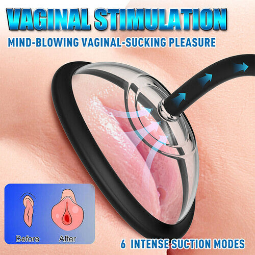 Acmejoy - Automatic Vacuum Nipple Pump & Vagina Pussy Pump With 5 Cups Vibrators