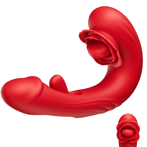 Acmejoy- Rose Rotation Tongue Licking Flapping Vibrator Vibrators