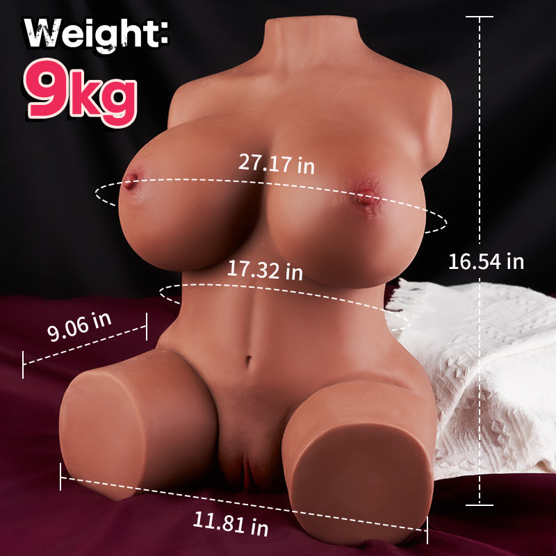 Campbel - 3-in-1 Realistic Love Doll Dual Channels for Intense Pleasure Skin-Friendly Sex Torso Masturbators
