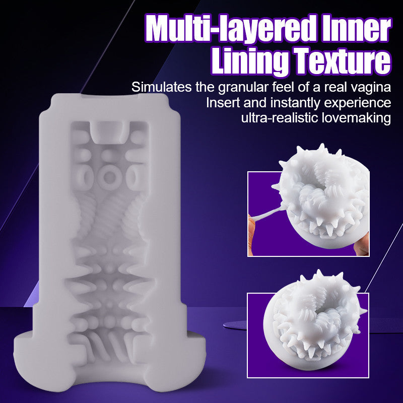 Lightspeed - 4 in 1 Male Stroker 7 Thrutings & 7 Rotatings Suction Cup Mount Magnetic Inner Liner Masturbation Cup