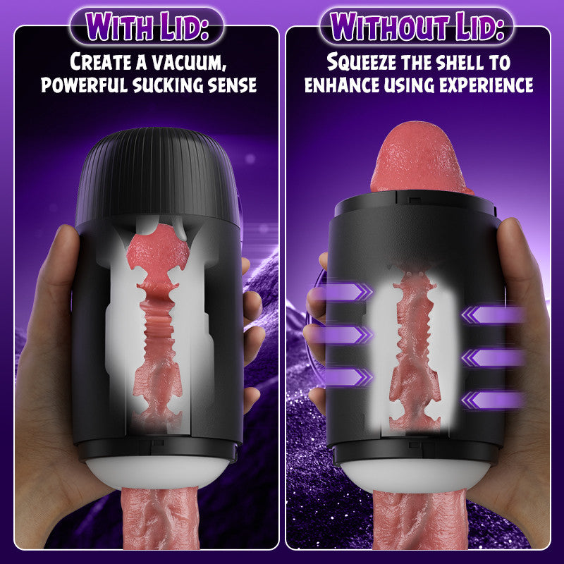Selena - 8 Slap Tongue-Lick Male Masturbation with 2 Motors Vibration Massage Male Stroker Masturbation Cup