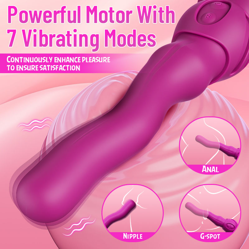 New Wriggling Technology Vibrator With Detachable Suction Cup Vibrators