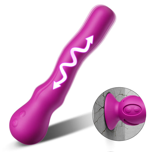 New Wriggling Technology Vibrator With Detachable Suction Cup Purple Vibrators