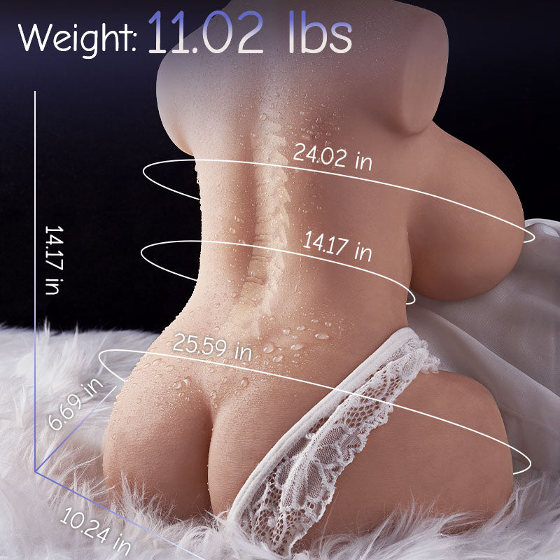 Kira - Automatic Maid Realistic Sex Doll Torso 10.76 lbs – Vibrating & Suction TPE Masturbator with Soft Skin Feel Masturbators
