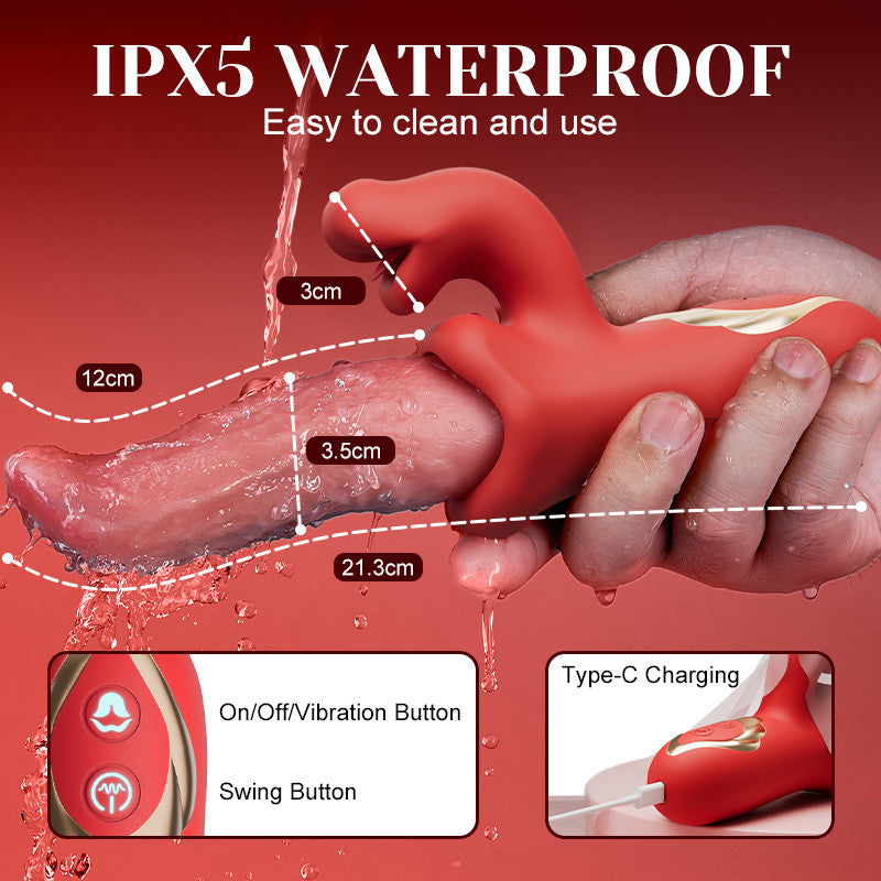 Vesper - Deep Wriggle Prolonged Pleasure Licking Swing Tongue Vibrators for Female Couples Games Vibrators