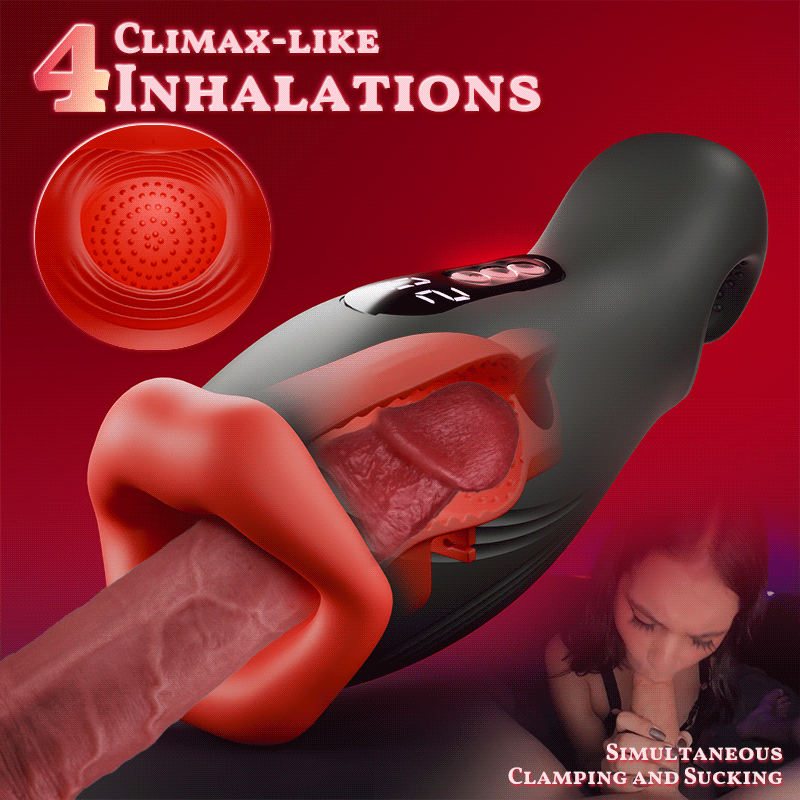 【Non-Stop Extraction】Enchantment - 9 Vibrations 4 Suctions Clamping Suction Oral Simulation Male Stroker Masturbation Cup