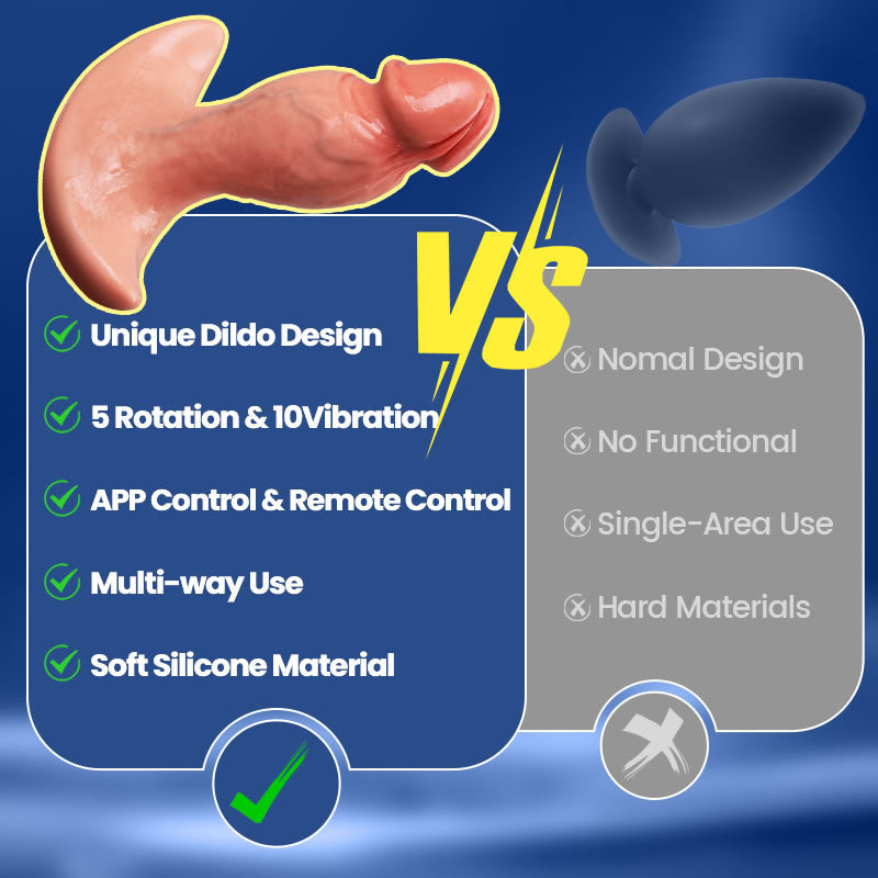 Levi - APP & Remote Control 360° Rotating Vibrating Butt Plug Anal Dildo for Men Women Anal Toys